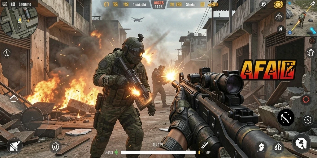 Tampilan gameplay AFAF yang memukau dan mendebarkan.