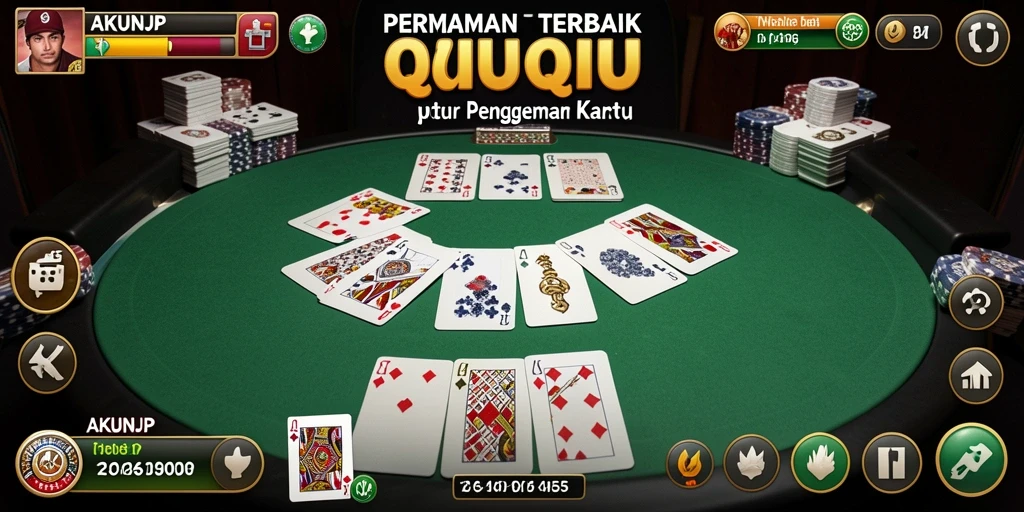 Tampilan menarik gameplay QiuQiu dalam AKUNJP.
