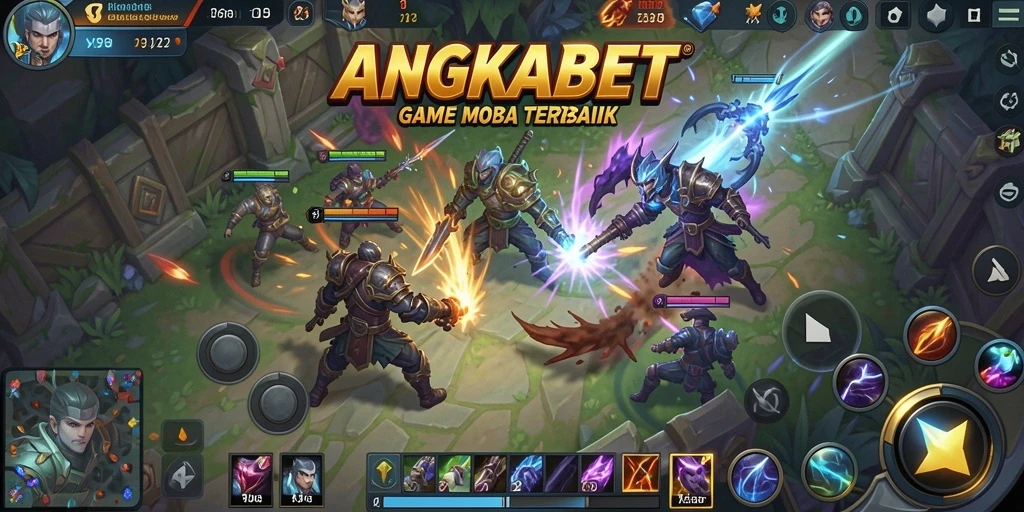 Tampilan gameplay seru dalam pertempuran tim di ANGKABET.