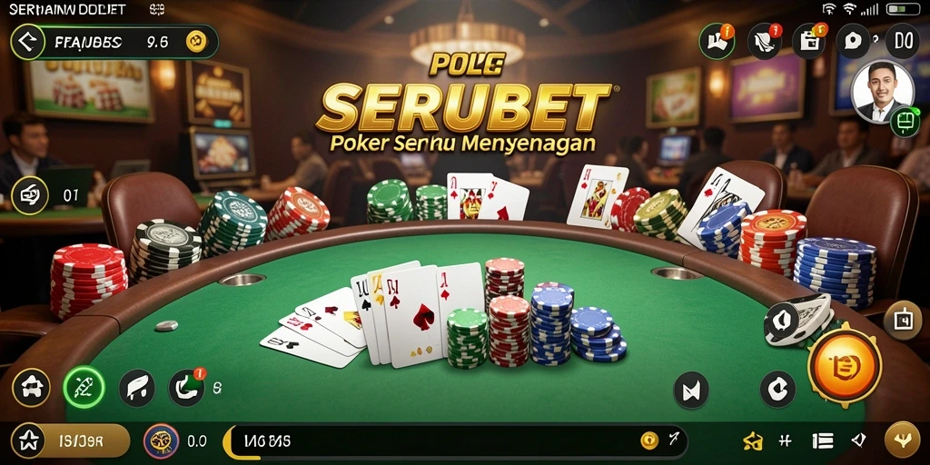 Tampilan gameplay SERUBET yang menarik dan kompetitif di Poker.