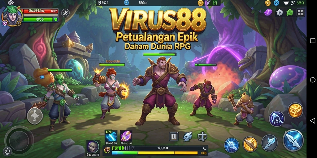 Tampilan gameplay RPG yang seru dan menarik di VIRUS88.